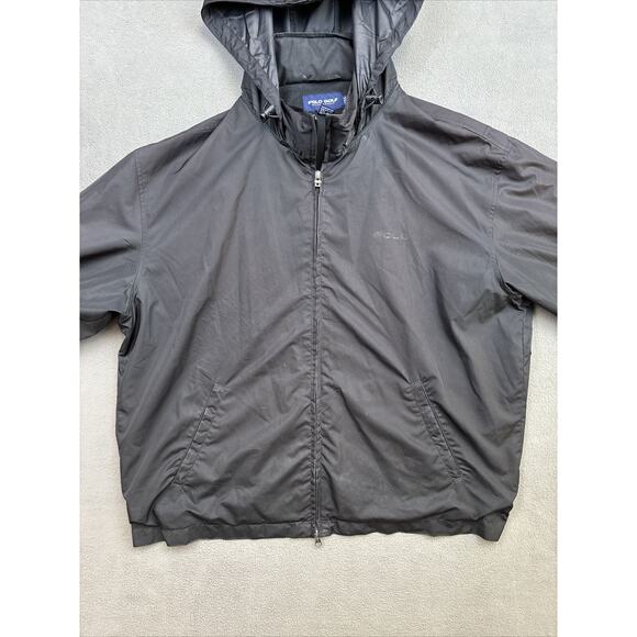 Polo Ralph Lauren Golf Mens Full-Zip Hooded Jacket Coat Black - Size XXL - Picture 8 of 14